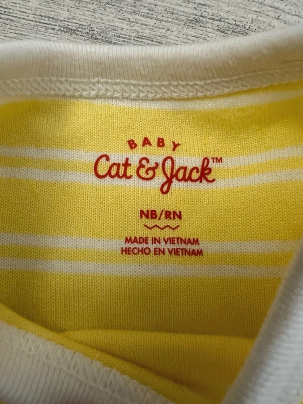 🍄3/$15 Cat & Jack Terry Cloth Tank & Shorts Set Yellow Stripe NB NWT